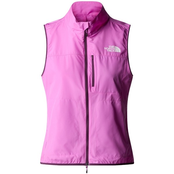 Pink north face vest sales